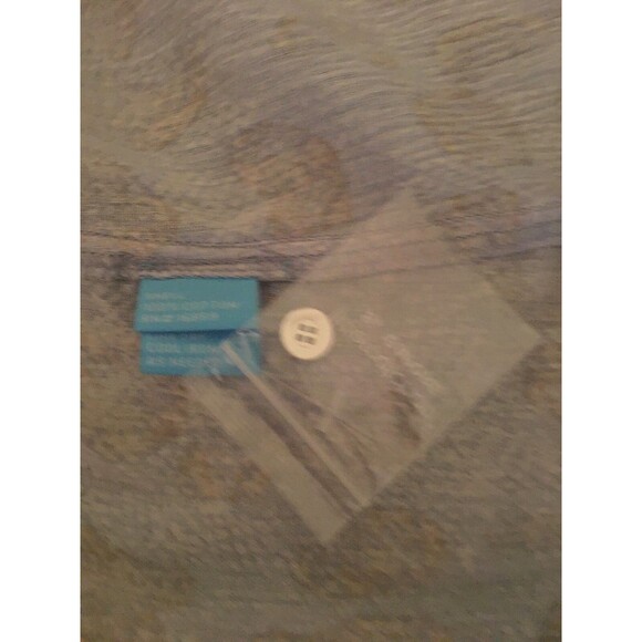 J McLaughlin Womens Top Size 6 Button Down Shirt Blue White Beige Long Sleeve - Picture 6 of 7